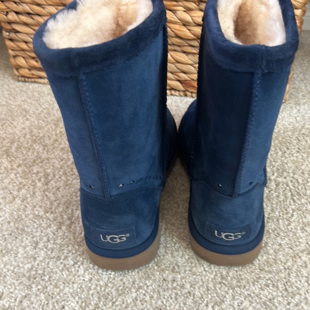 UGG Blue Suede Boots with Studded Design - Picture 6 of 9